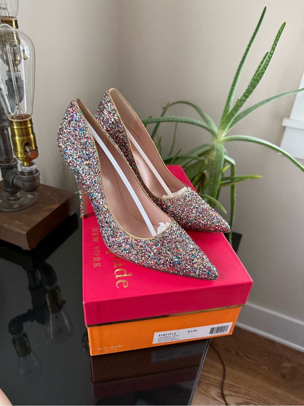 kate spade Multicolor Glitter Pointed Toe Pumps